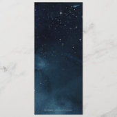 Navy zilver kalligrafie glam bruiloft menu (Achterkant)