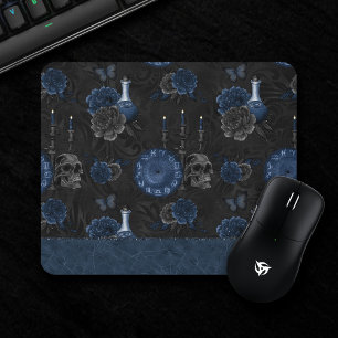 Navy Zodiac Magic   Donkere blauwe gegoten Rozen Muismat