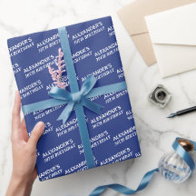 Navyblauw 30e Verjaardag Naam Leeftijd