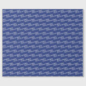 Navyblauw 30e Verjaardag Naam Leeftijd Cadeaupapier (Vlak)