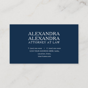 Navyblauw Advocaat Jurist Luxe Zakelijk Visitekaartje