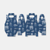 Navyblauw Aquarel Oceaan Zee Dieren  Bedankdoosjes (Uitgevouwen)