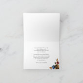 Navyblauw Bruine Herfst Verliefd Najaar Bruidsmeis Bedankkaart (Binnen)