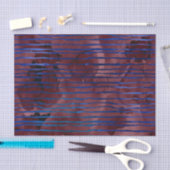 Navyblauw en bordeaux gestreept patroon tissuepapier (Craft)