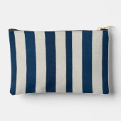  Navyblauw en Crème Verticale Streep Naadloos  Etui (Achterkant)