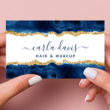 Navyblauw en Goud | Elegante kalligrafie