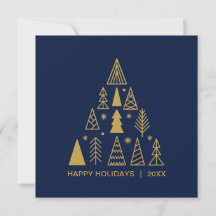 Navyblauw en gouden kerstboom | Holiday Square