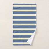 Navyblauw en off-white strepen bad handdoek (Handdoek)