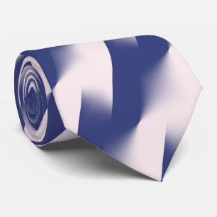 Navyblauw en Roze Diagonale Kleurblok Ombre Zig Stropdas