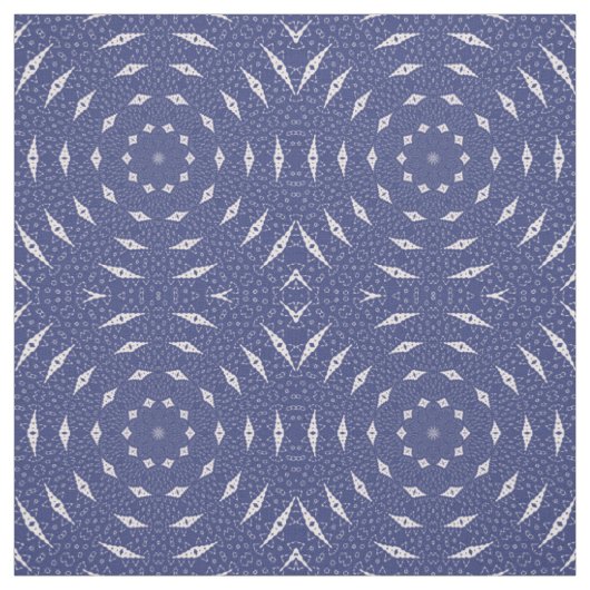 Navyblauw en Roze Mitochondriën Mandala Stof (Swatch)