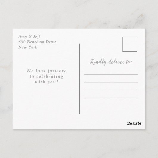 Navyblauw en zilver agaat marmeren verjaardagsfees briefkaart (Achterkant)