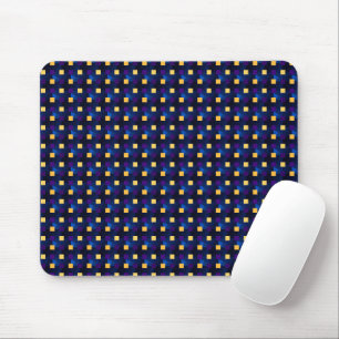     Navyblauw Geel Cute Modern Patroon Pixel Art Muismat