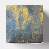 Navyblauw & Goud Aquarel Marmer Modern Abstract Bedankdoosjes (Bovenkant)