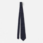 Navyblauw & Goud Kleine Kerstbomen Stropdas (Achterkant)