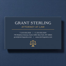 Navyblauw Gouden Advocaat Jurist Luxe