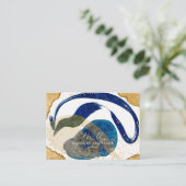 Navyblauw Gouden Glitter Website QR Code Zakelijk Visitekaartje (Staand voorkant)