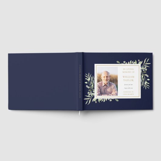 Navyblauw groen In Liefdevolle Herinnering Foto Ro Gastenboek (Volledig)