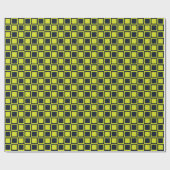 Navyblauw Groen Schachbrett  Cadeaupapier (Vlak)