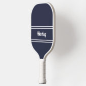 Navyblauw moderne naam professioneel monogram eenv pickleball paddle (Links)