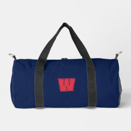 Navyblauw monogram initiaal  plunjezak