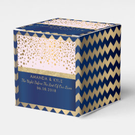 Navyblauw, Roze en Goud - Dank je Bedankdoosjes