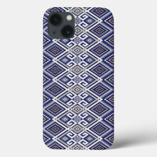 Navyblauw Tribal Motief Oppervlaktepatroon Case-Mate iPhone Case