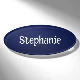 Navyblauw Verlopend Diepblauw Naambadge