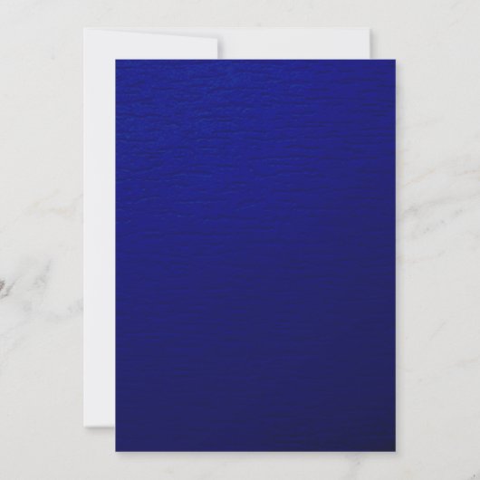 Navyblauw & witte tekst Ruwe textuur Bewaar de dat Kaart (Achterkant)