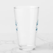 Navyblauwe bruidsjonker naam letter datum mannelij glas (Links)