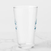 Navyblauwe bruidsjonker naam letter datum mannelij glas (Rechts)
