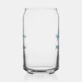 Navyblauwe getuige naam letter datum mannelijk per blikvorm glas (Rechts)