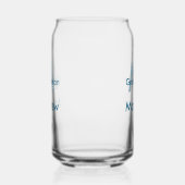 Navyblauwe getuige naam letter datum mannelijk per blikvorm glas (Links)