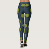 Navyblauwe Leggings met Mosgroene Stippen (Achterkant)