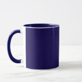 Navyblauwe mok met navyblauwe rand, (Links)