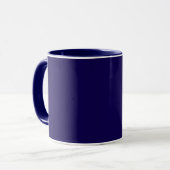 Navyblauwe mok met navyblauwe rand, (Voorkant links)
