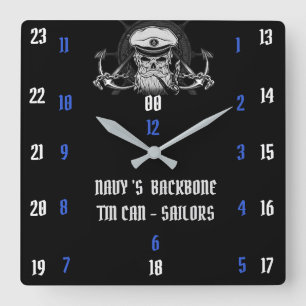 NAVY'S BACKBONE TIN CAN - SAILORS VIERKANTE KLOK