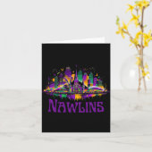 Nawlins New Orleans Cityscape Mardi-gras Souvenir Kaart (Gele Bloem)