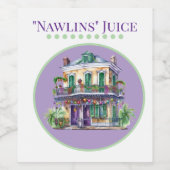 Nawlins Wijnlabel Wijn Etiket (Enkel label)