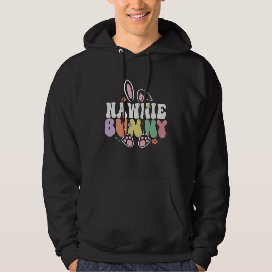Nawnie Bunny  Easter Day Rabbit Groovy Family Matc Hoodie (Voorkant)