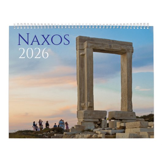 Naxos 2026 Griekse Eiland Kalender (Hoes)