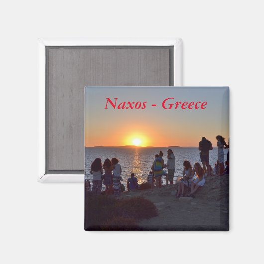 Naxos Greece - Sunset Magneet (Voorkant / Achterkant)