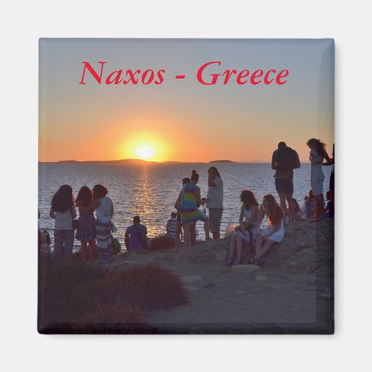 Naxos Greece - Sunset Magneet (Voorkant)