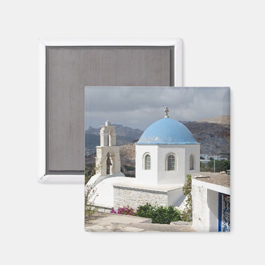 Naxos Greek Church Architecture Magnet (Voorkant / Achterkant)