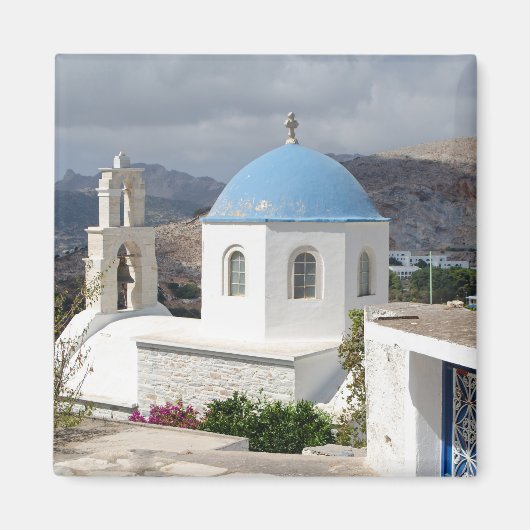 Naxos Greek Church Architecture Magnet (Voorkant)
