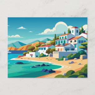 Naxos Griekenland Beach Travel Briefkaart