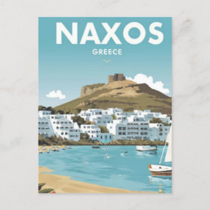 Naxos Griekenland Beach Travel Briefkaart