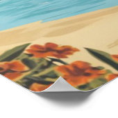 Naxos Griekenland Beach Travel Poster (Hoek)