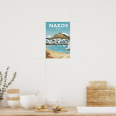 Naxos Griekenland Beach Travel Poster (Keuken)