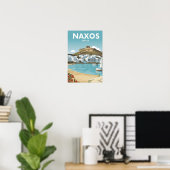 Naxos Griekenland Beach Travel Poster (Thuiskantoor)