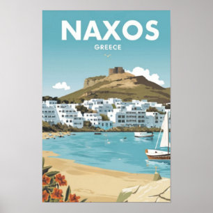 Naxos Griekenland Beach Travel Poster